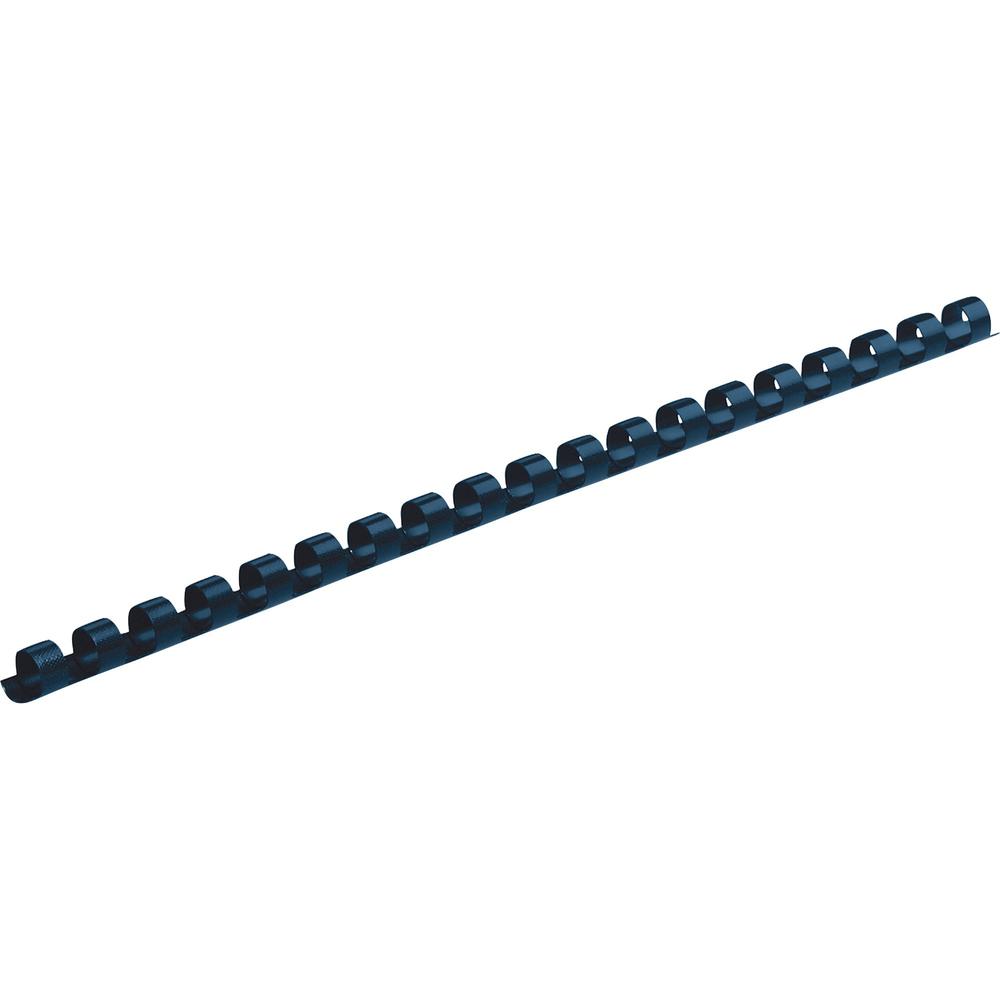 Fellowes Plastic Binding Combs - 0.3" Height x 10.8" Width x 0.3" Depth - 0.31" Maximum Capacity - 40 x Sheet Capacity - For Letter Sheet - Round - Navy - Plastic - 100 / Pack. Picture 3