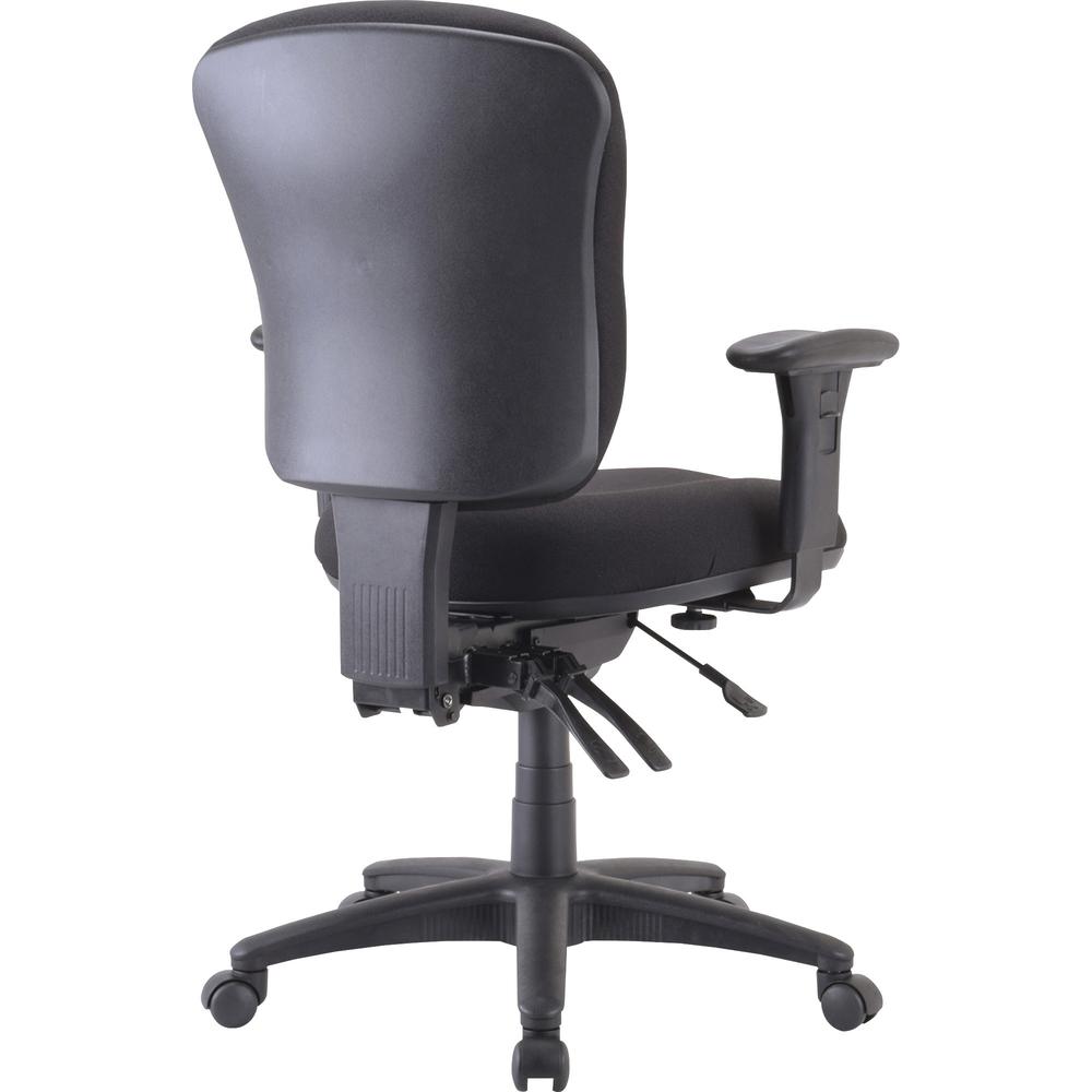 Lorell Accord Mid-Back Task Chair - Black Polyester Seat - Black Frame - 1 Each. Picture 5