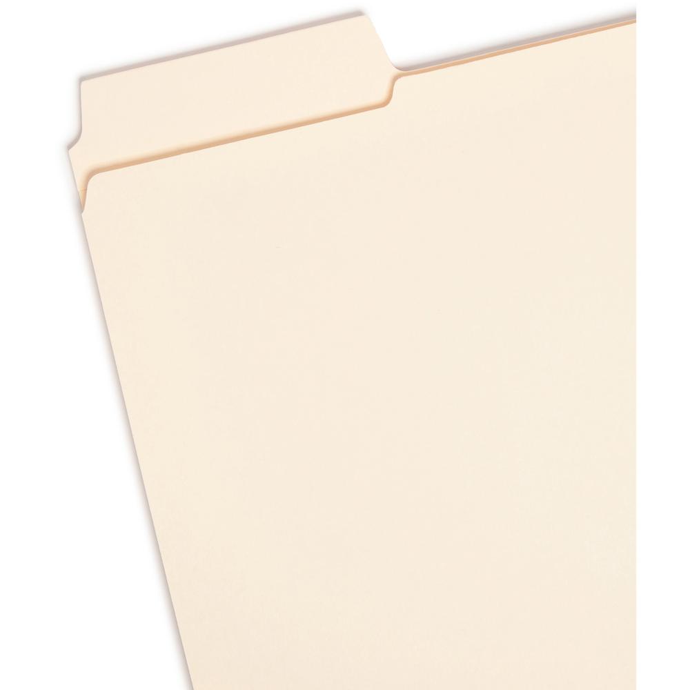 Smead SuperTab 1/3 Tab Cut Letter Recycled Top Tab File Folder - 8 1/2" x 11" - 3/4" Expansion - Top Tab Location - Assorted Position Tab Position - Manila - 10% Recycled - 100 / Box. Picture 5