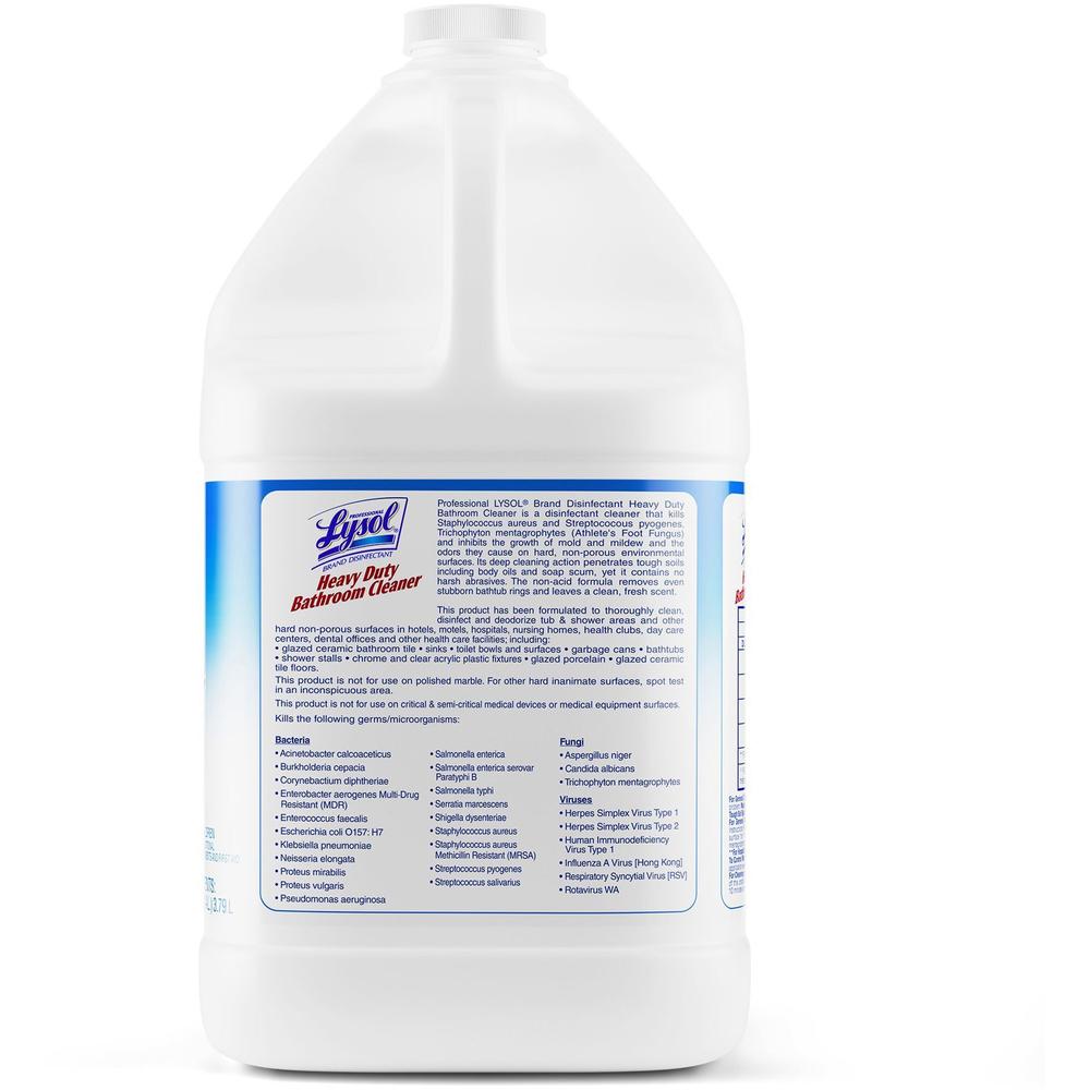 Professional Lysol Heavy-Duty Disinfectant Bathroom Cleaner - Concentrate - 128 fl oz (4 quart) - Citrus Floral Scent - 4 / Carton - Non-abrasive. Picture 2