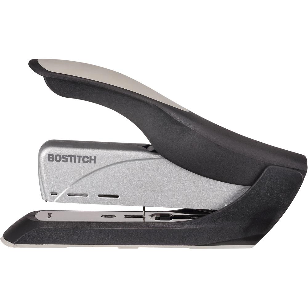 Bostitch Spring-Powered Antimicrobial Heavy Duty Stapler - 65 Sheets Capacity - 500 Staple Capacity - 5/16" , 3/8" Staple Size - Black, Gray. Picture 5