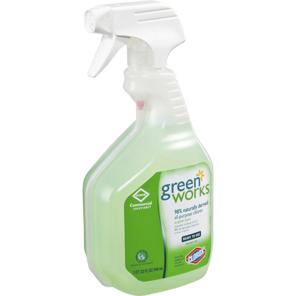 Clorox Commercial Solutions Green Works All Purpose Cleaner Spray - Spray - 32 fl oz (1 quart) - 1 Each - Green. Picture 2
