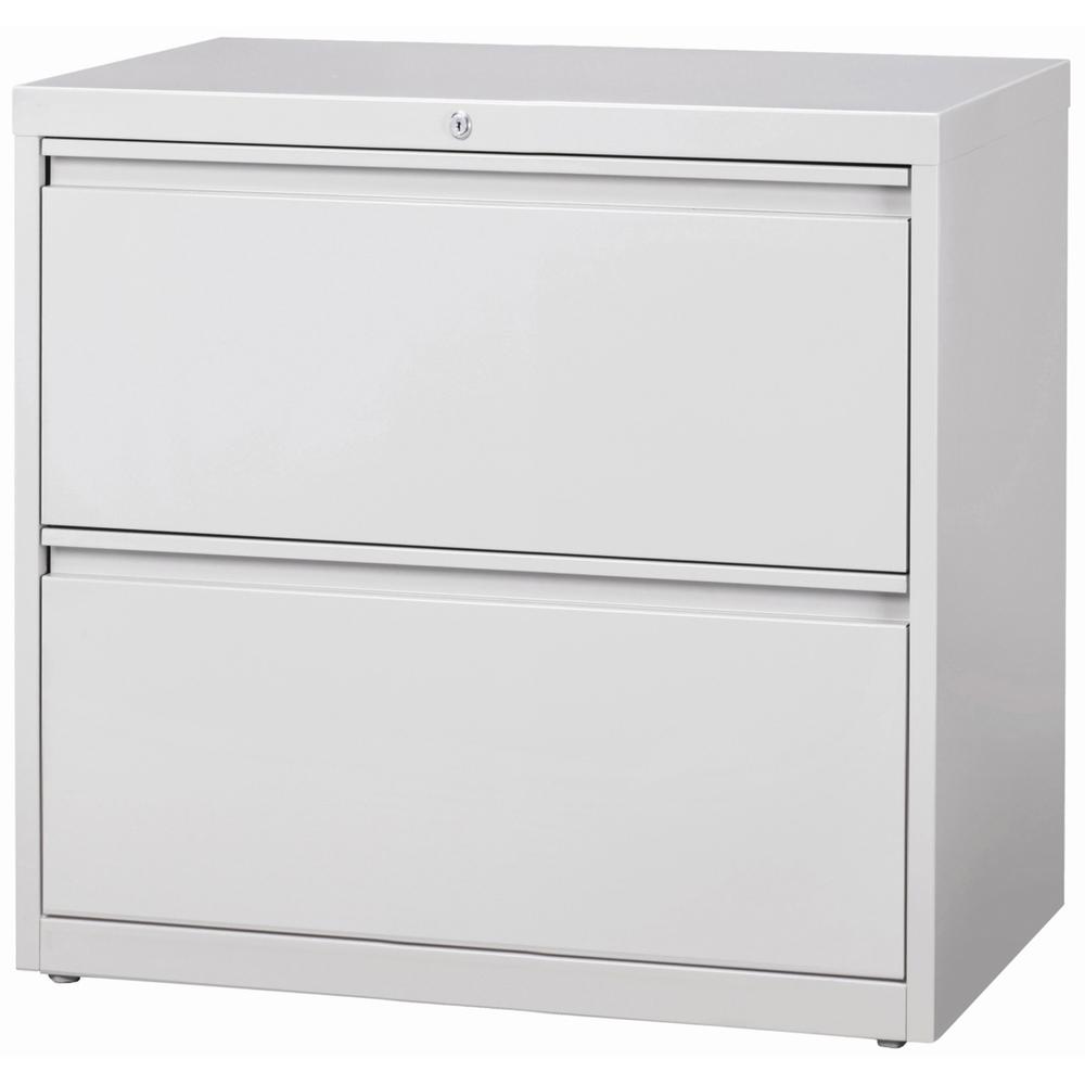 Lorell Fortress Series Lateral File - 36" x 18.6" x 28.1" - 2 x Drawer(s) for File - Legal, Letter, A4 - Lateral - Rust Proof, Leveling Glide, Interlocking, Ball-bearing Suspension, Label Holder, Hang. Picture 2