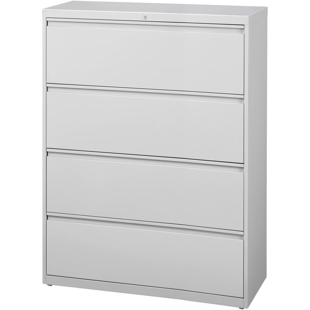 Lorell Fortress Series Lateral File - 42" x 18.6" x 52.5" - 4 x Drawer(s) for File - Legal, Letter, A4 - Lateral - Rust Proof, Leveling Glide, Interlocking, Ball-bearing Suspension, Label Holder - Lig. Picture 2