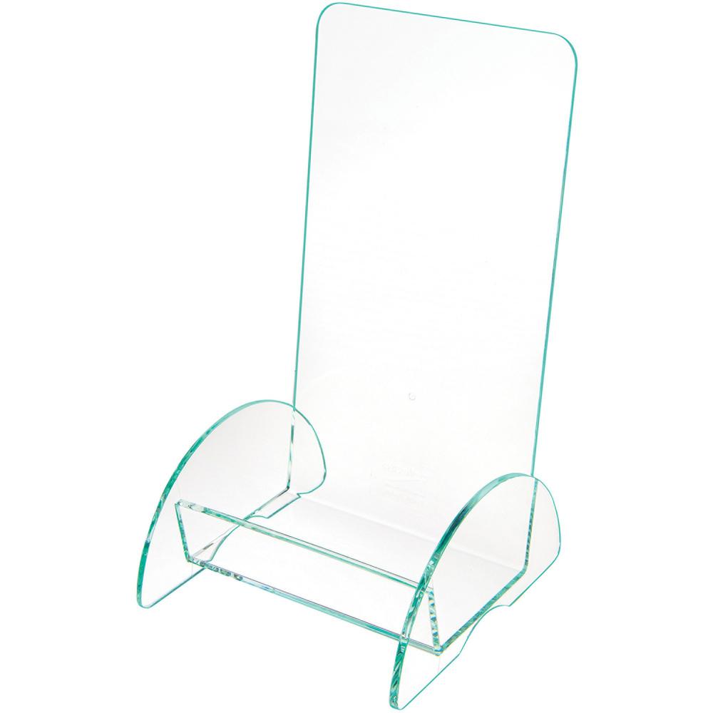 Deflecto Euro-Style DocuHolder - 8" Height x 4.5" Width x 3.8" Depth - Durable, Lightweight - Clear - Glass, Plastic - 1 Each. Picture 2