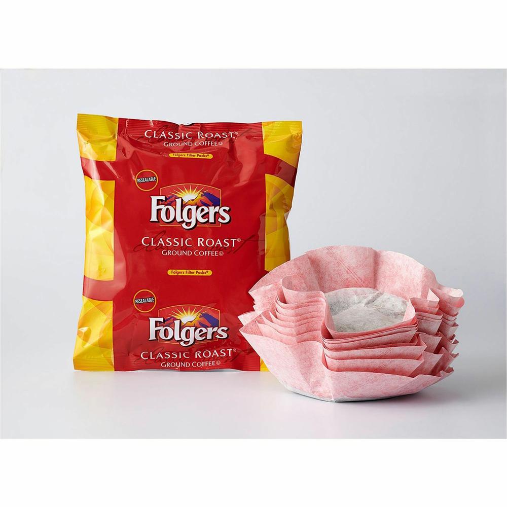 Folgers&reg; Filter Pack Regular Classic Roast Coffee - 0.9 oz Per Pouch - 40 / Carton. Picture 5