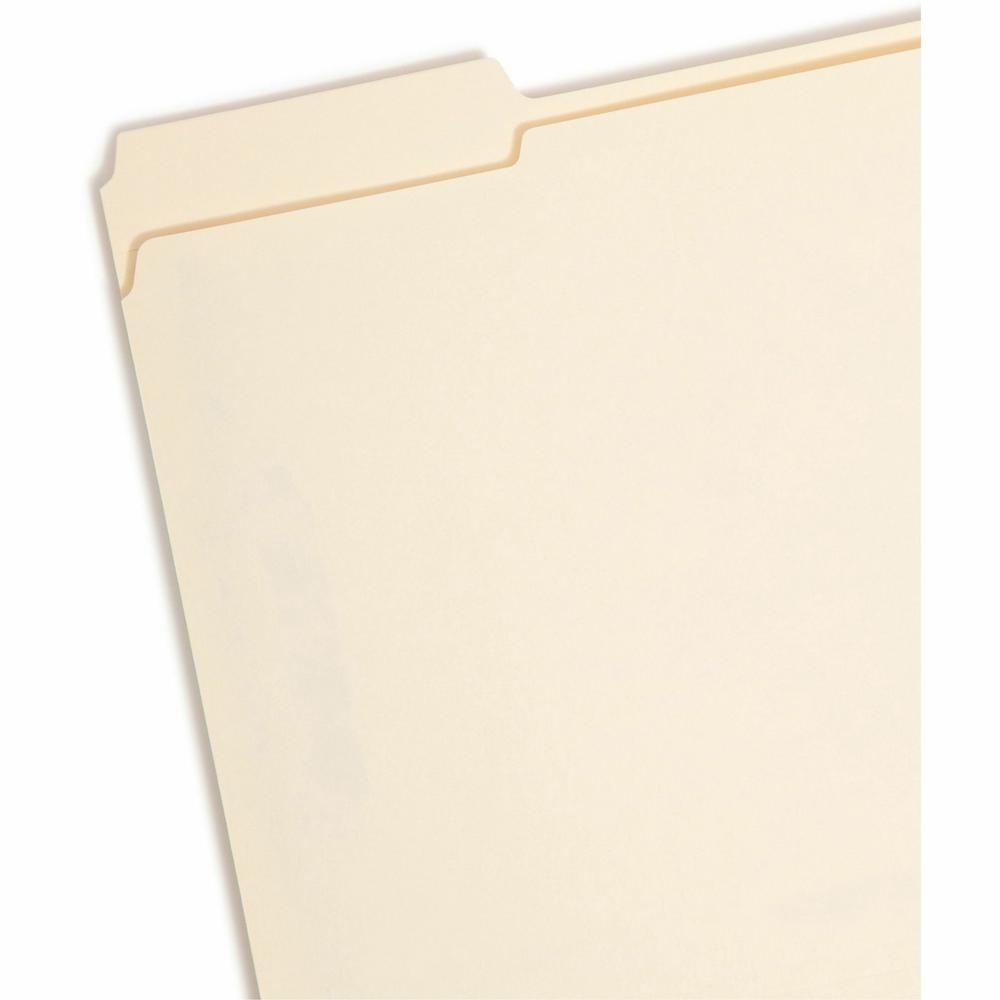 Smead 1/3 Tab Cut Letter Recycled Fastener Folder - 8 1/2" x 11" - 3/4" Expansion - 2 x 2S Fastener(s) - Top Tab Location - Assorted Position Tab Position - Manila - Manila - 10% Recycled - 50 / Box. Picture 7