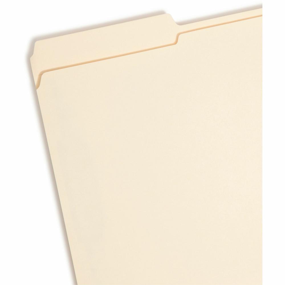Smead 1/3 Tab Cut Legal Recycled Top Tab File Folder - 8 1/2" x 14" - 3/4" Expansion - 2 x 2S Fastener(s) - Top Tab Location - Right of Center Tab Position - Manila - Manila - 10% Recycled - 50 / Box. Picture 2