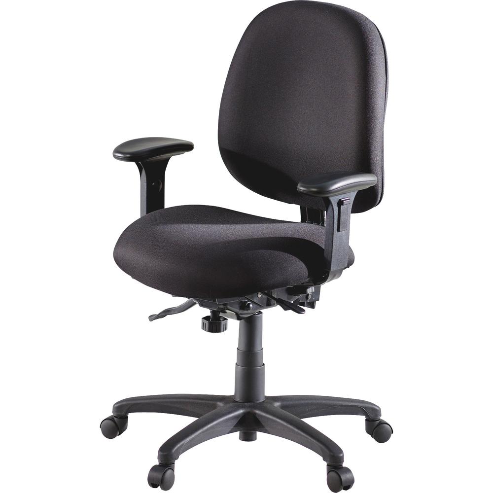 Lorell High Performance Task Chair - Black Seat - Black Back - Metal Frame - 5-star Base - 1 Each. Picture 4