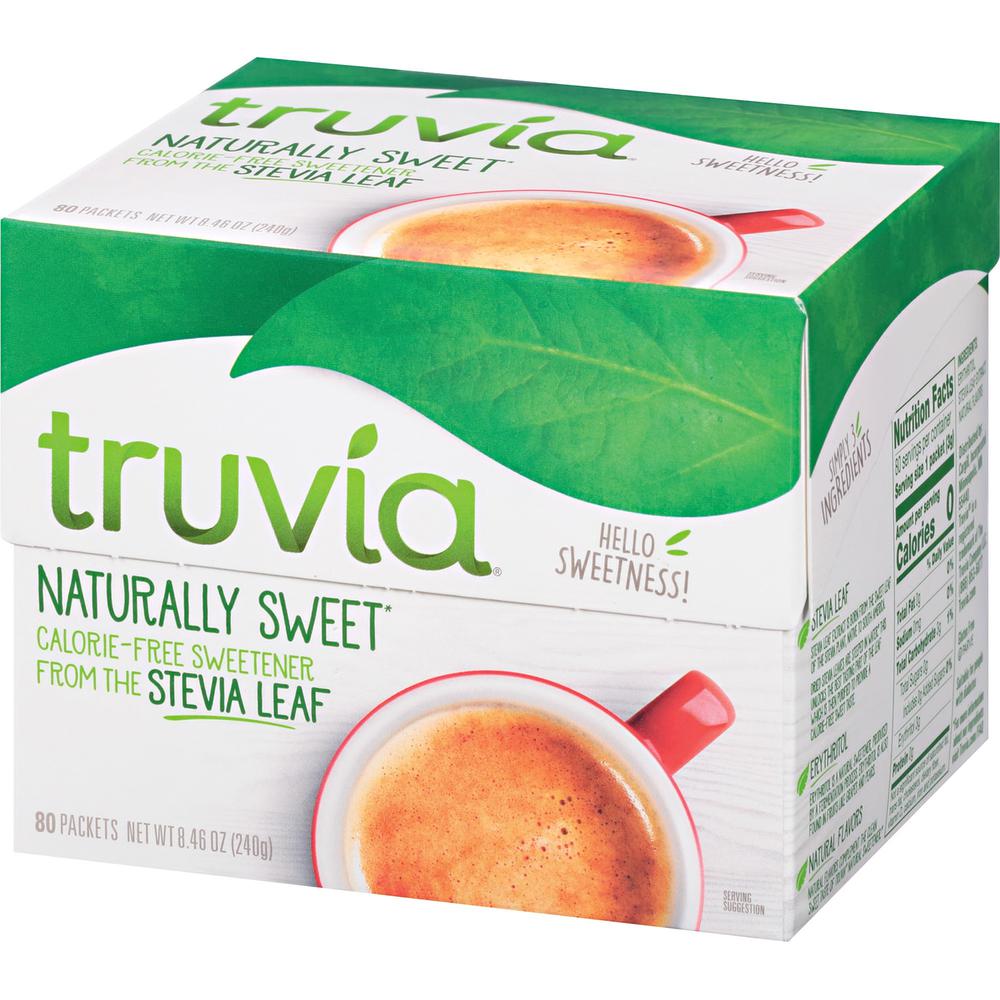 Truvia Cargill All Natural Sweetener Packets - Natural Sweetener - 80/Box. Picture 6