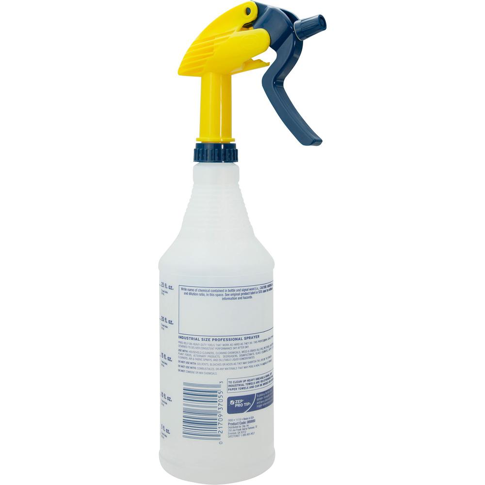 Zep Professional Spray Bottle - Adjustable Nozzle - 1 Each - Clear. Picture 6