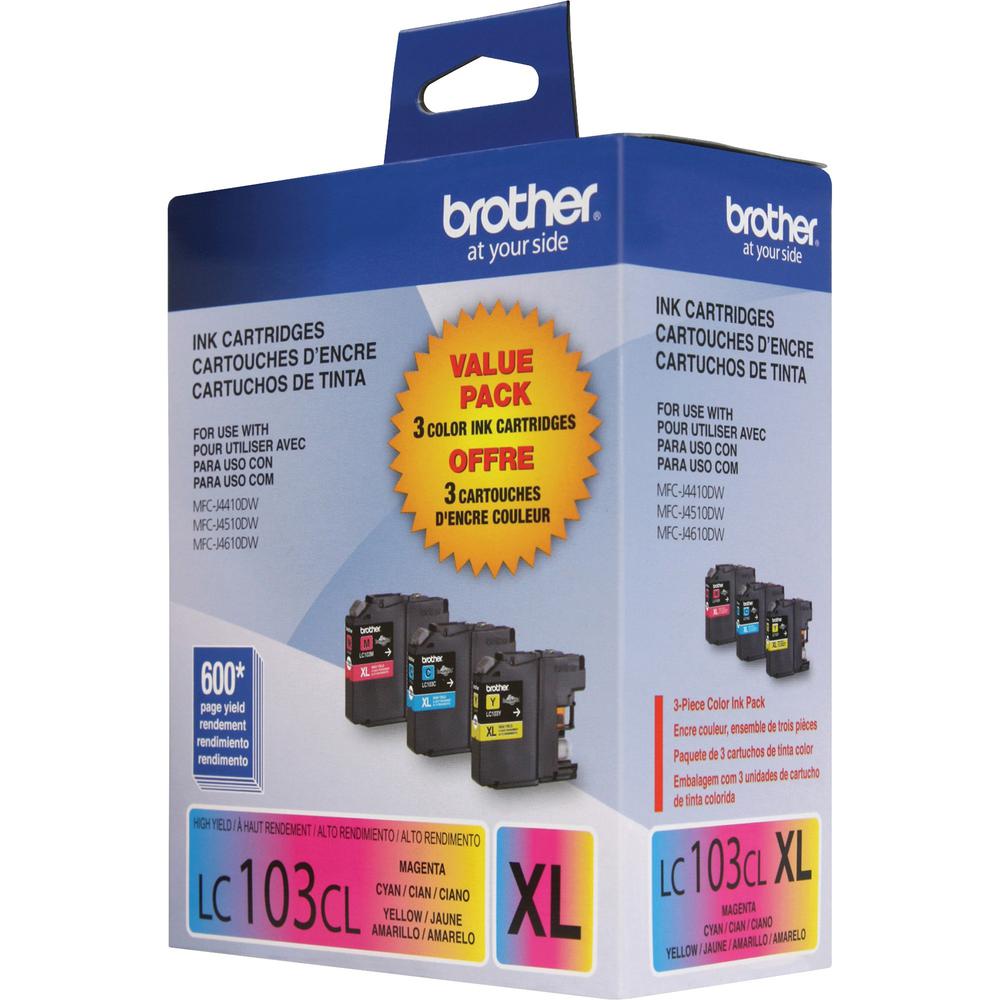 Brother Innobella LC1033PKS Original Ink Cartridge - Inkjet - High Yield - 600 Pages Cyan, 600 Pages Magenta, 600 Pages Yellow - Cyan, Magenta, Yellow. Picture 3