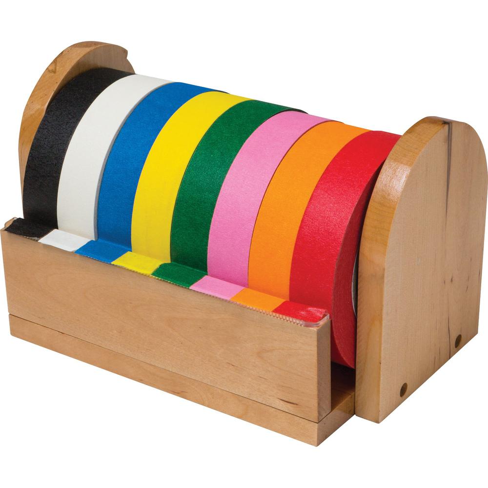 Creativity Street Wood Masking Tape Holder - Holds Total 8 Tape(s) - Wood - Brown - 1 Each. Picture 3