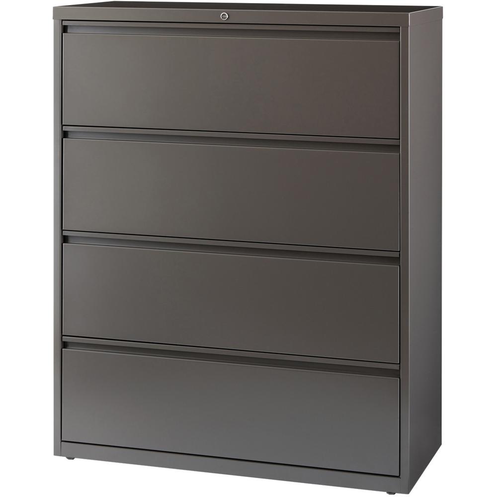 Lorell Fortress Series Lateral File - 42" x 18.6" x 52.5" - 4 x Drawer(s) for File - Letter, Legal, A4 - Lateral - Magnetic Label Holder, Ball Bearing Slide, Ball-bearing Suspension, Adjustable Levele. Picture 3
