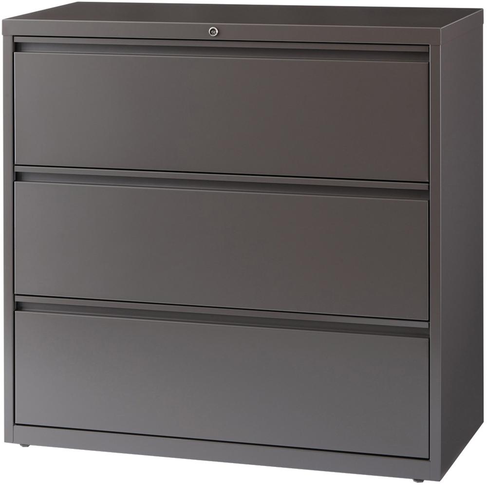 Lorell Fortress Series Lateral File - 42" x 18.6" x 40.3" - 3 x Drawer(s) for File - A4, Legal, Letter - Lateral - Magnetic Label Holder, Locking Drawer, Pull-out Drawer, Ball Bearing Slide, Reinforce. Picture 3