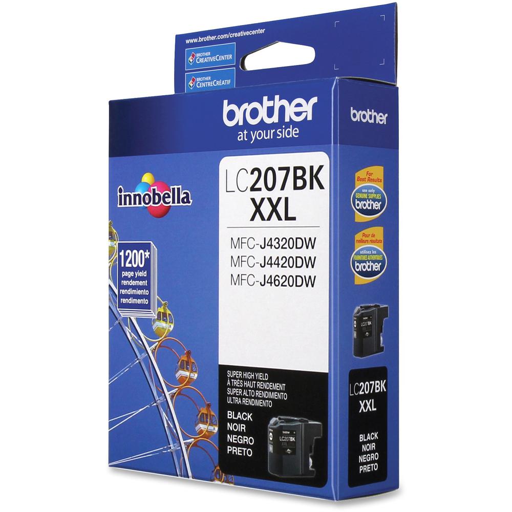 Brother Genuine LC207BK Super High Yield Black Ink Cartridge - Inkjet - Super High Yield - 1200 Pages - Black - 1 Each. Picture 2