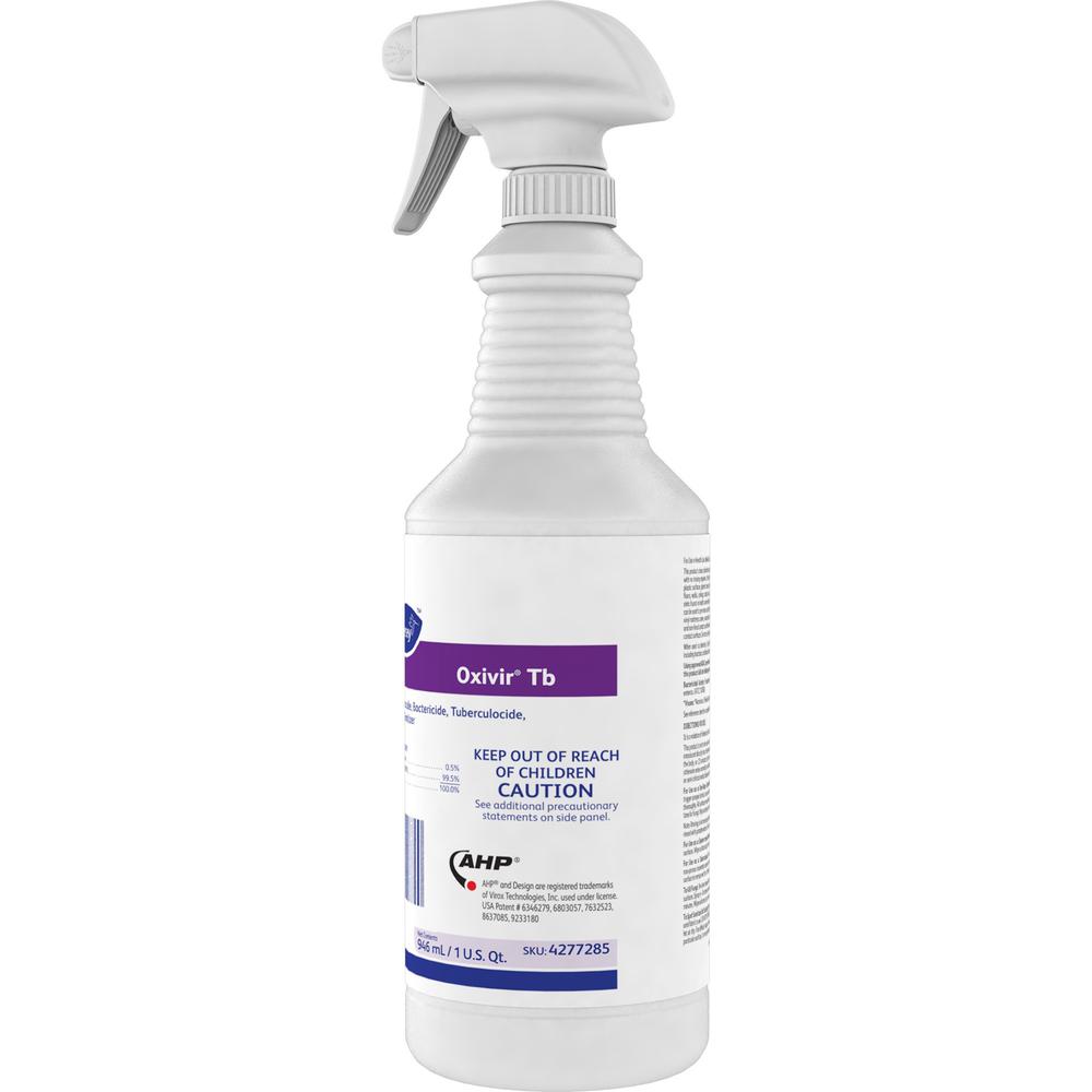 Diversey Oxivir Ready-to-use Surface Cleaner - Liquid - 32 fl oz (1 quart) - 12 / Carton. Picture 7