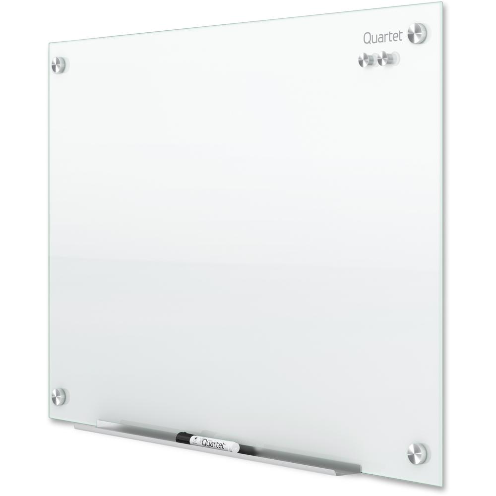 Quartet Infinity Magnetic Glass Dry-Erase Board - 72" (6 ft) Width x 48" (4 ft) Height - White Tempered Glass Surface - White Frame - Horizontal/Vertical - Magnetic - 1 Each. Picture 5