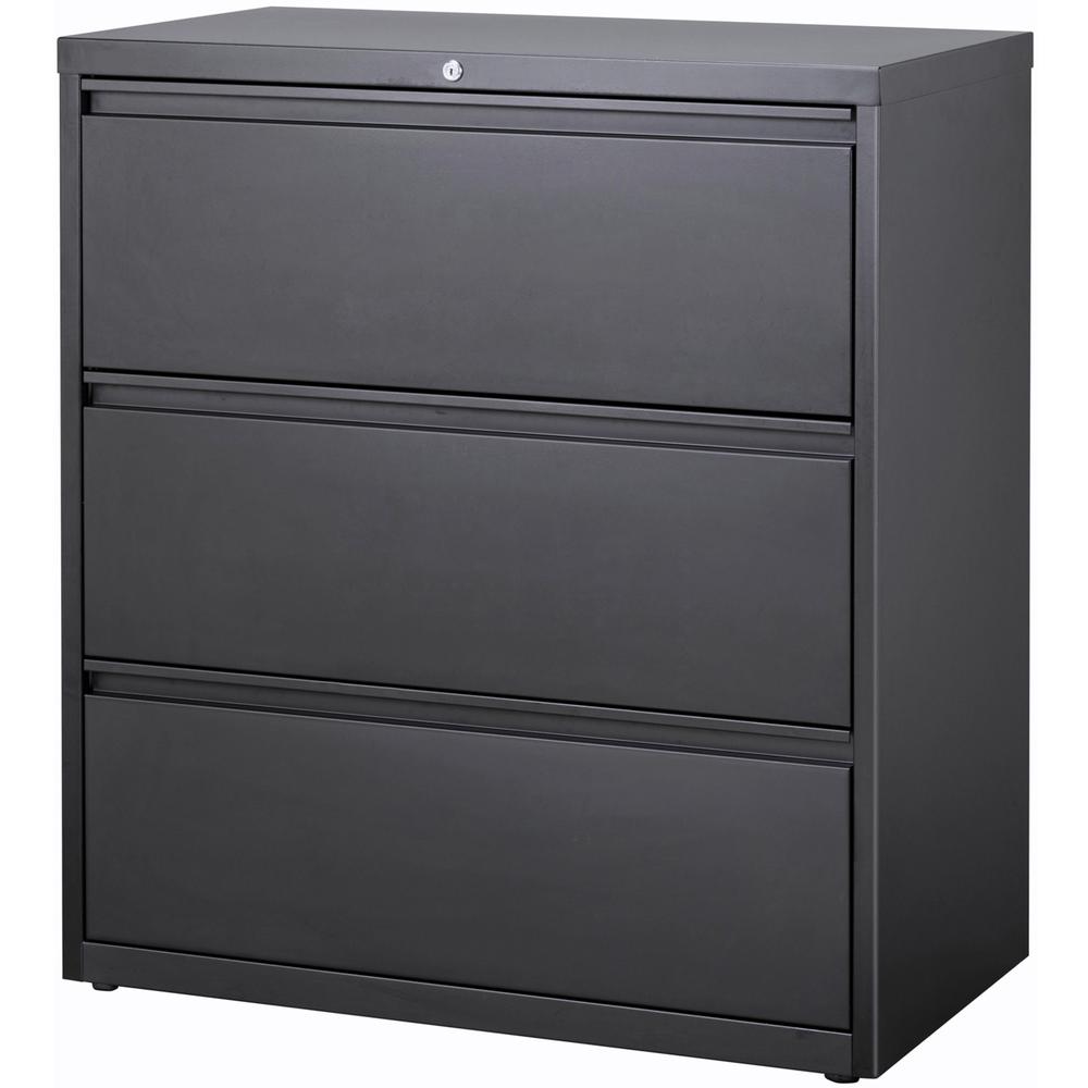 Lorell Fortress Series Lateral File - 36" x 18.8" x 40.1" - 3 x Drawer(s) for File - A4, Legal, Letter - Lateral - Anti-tip, Security Lock, Ball Bearing Slide, Reinforced Base, Leveling Glide, Interlo. Picture 2