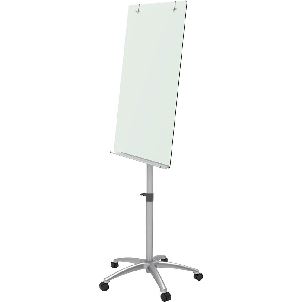 Quartet Infinity Mobile Easel with Glass Dry-Erase Board - 24" (2 ft) Width x 77" (6.4 ft) Height - Silver Tempered Glass Surface - Rectangle - Magnetic - Accessory Tray, Locking Casters, Stain Resist. Picture 2