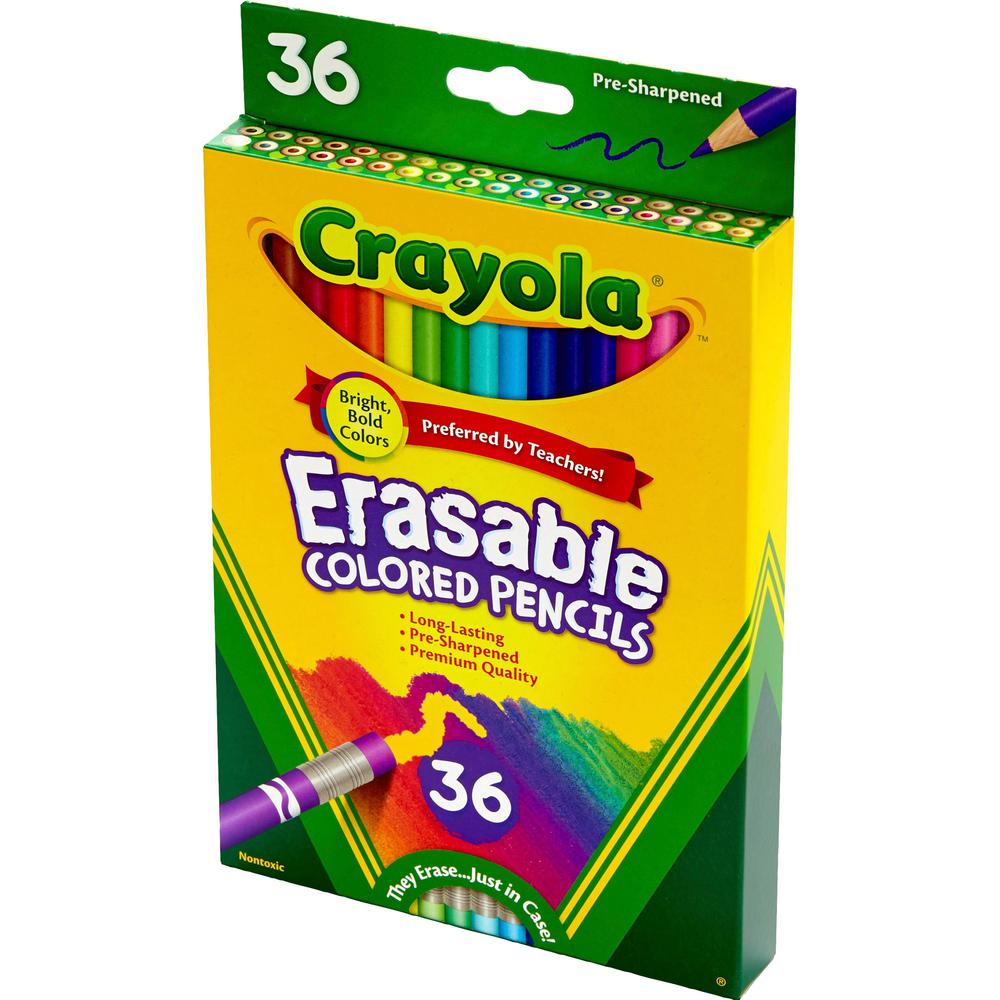 Crayola Erasable Colored Pencils - 3.3 mm Lead Diameter - Thick Point ...