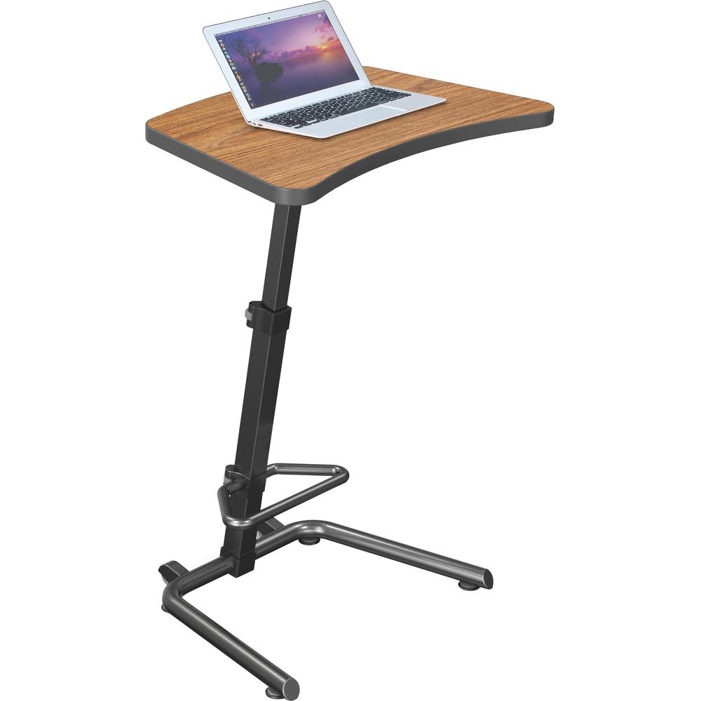 MooreCo Up-Rite Student Height Adjustable Sit/Stand Desk - High Pressure Laminate (HPL) Rectangle Top - Black U-shaped Base - 26.60" Table Top Width x 20" Table Top Depth x 1.13" Table Top Thickness -. Picture 8