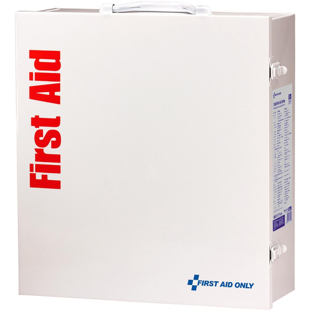 First Aid Only 3-Shelf First Aid Cabinet with Medications - ANSI Compliant - 675 x Piece(s) For 100 x Individual(s) - 15.5" Height x 17" Width x 5.8" Depth Length - Steel Case - 1 Each. Picture 6