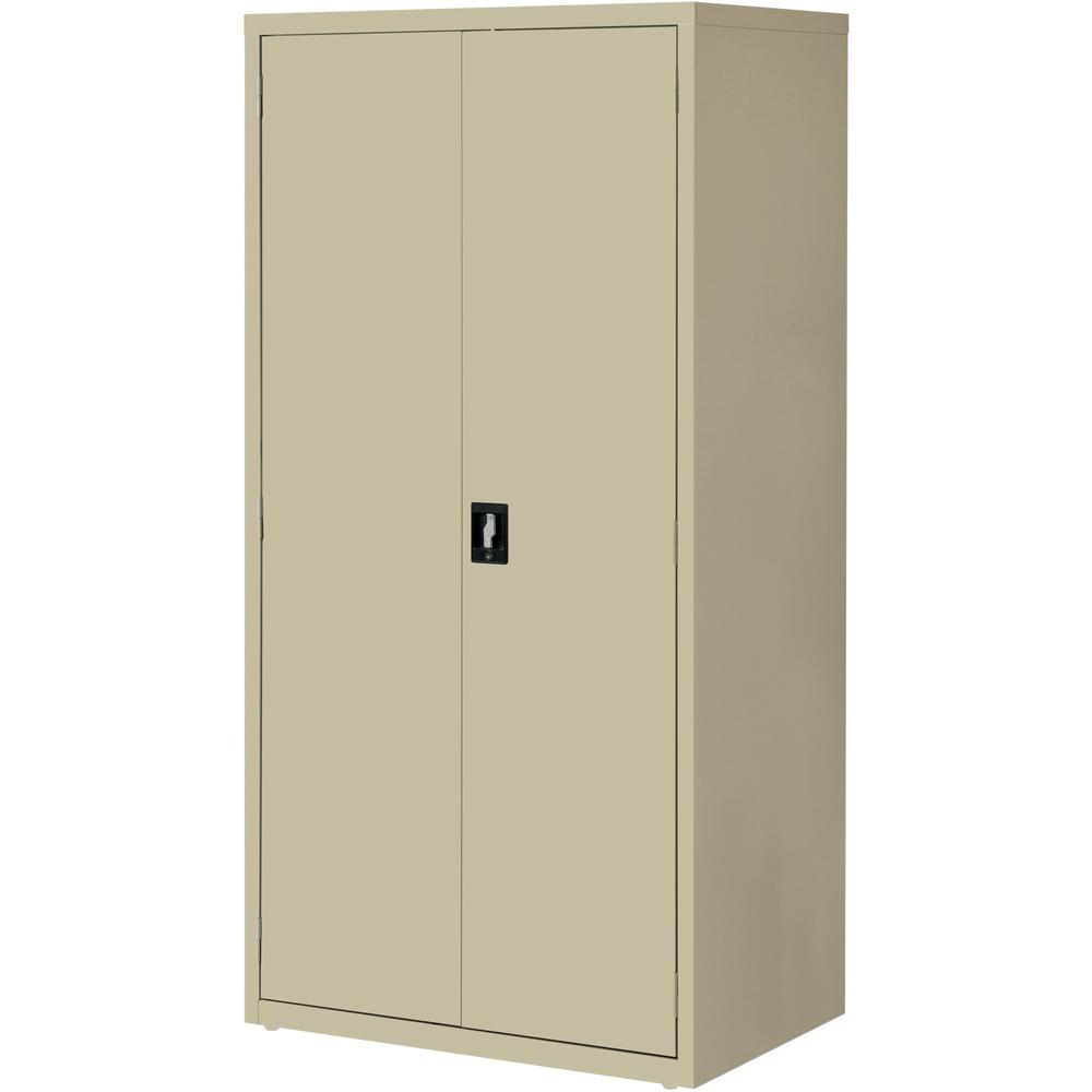Lorell Fortress Series Storage Cabinet - 24" x 36" x 72" - 5 x Shelf(ves) - Hinged Door(s) - Sturdy, Recessed Locking Handle, Removable Lock, Durable, Storage Space - Putty - Powder Coated - Steel - R. Picture 7