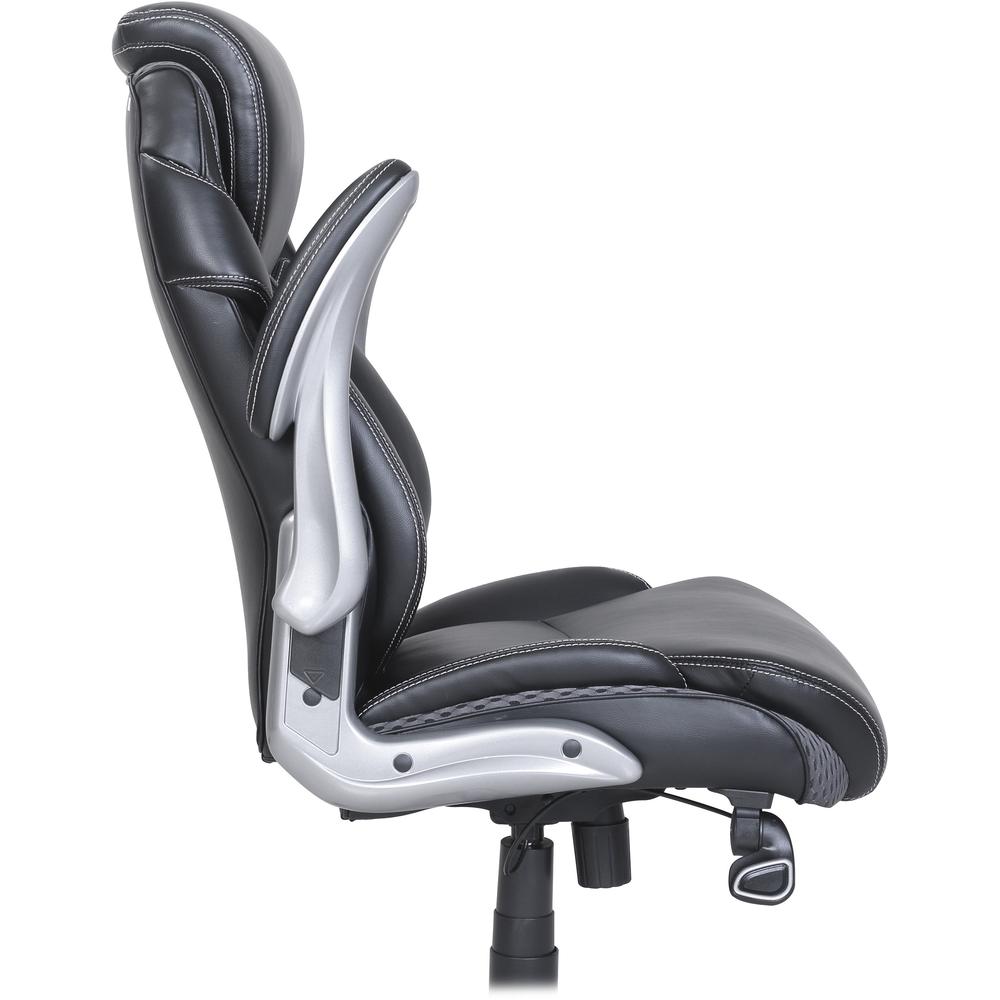 Lorell Wellness by Design Executive Chair - 5-star Base - Black - Bonded Leather - Armrest - 1 Each. Picture 3