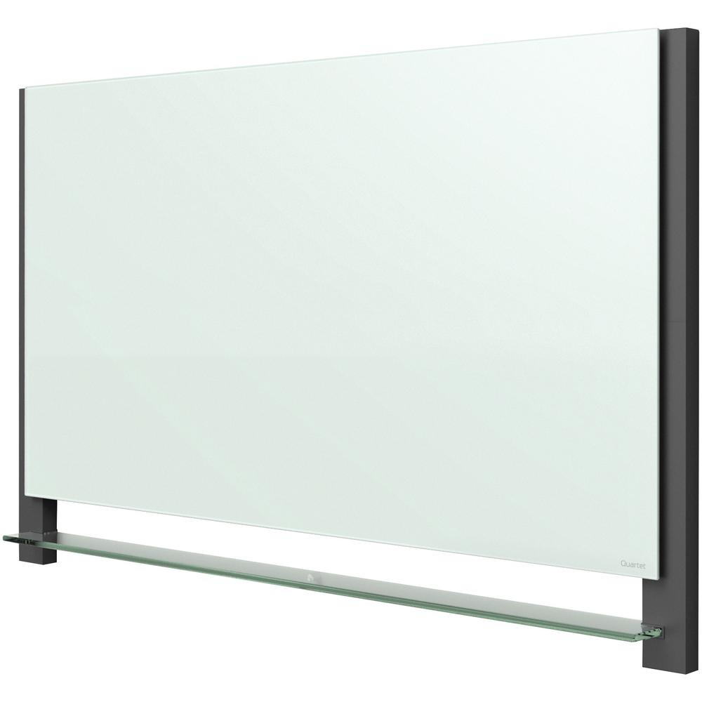 Quartet Evoque Magnetic Dry-Erase Board - 50" (4.2 ft) Width x 28" (2.3 ft) Height - White Tempered Glass Surface - Black Aluminum Frame - Rectangle - Horizontal/Vertical - Mount - 1 Each. Picture 8