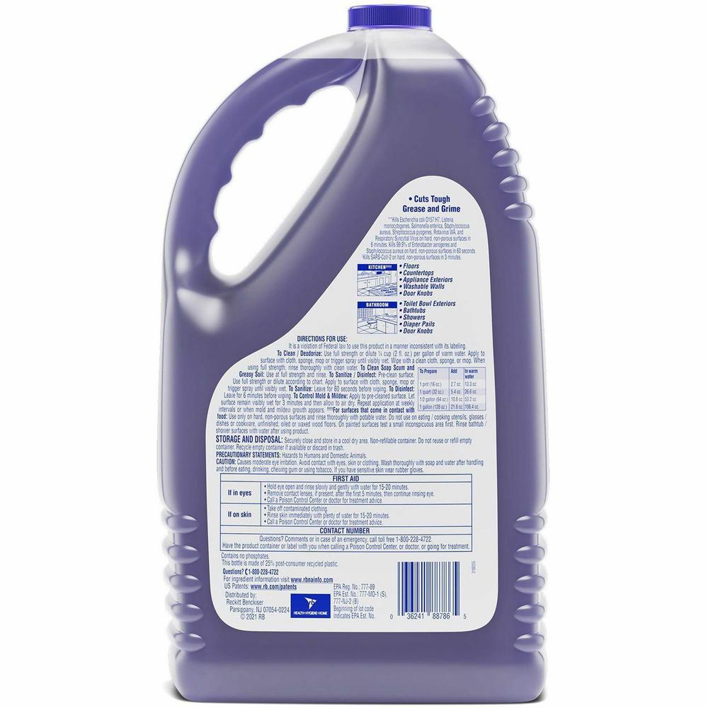 Lysol Clean/Fresh Lavender Cleaner - Liquid - 144 fl oz (4.5 quart) - Clean & Fresh Lavender Orchid Scent - 1 Each - Purple. Picture 4