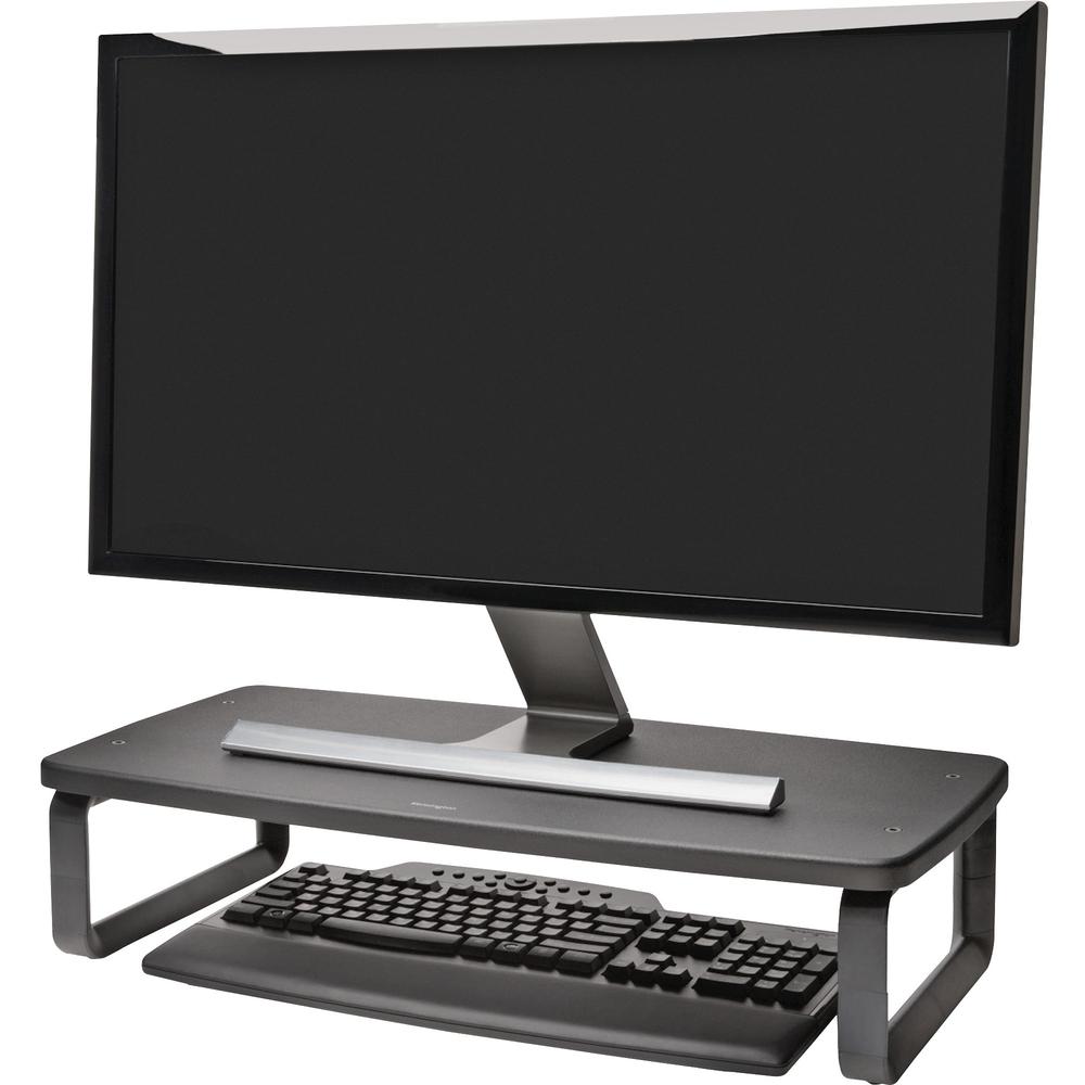 Kensington SmartFit Extra Wide Monitor Stand - Up to 27" Screen Support - 39 lb Load Capacity - Flat Panel Display Type Supported - 2" Height x 24" Width x 11.8" Depth - Black - Sturdy. Picture 4