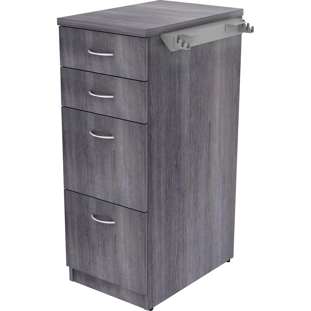 Lorell Relevance Series 4-Drawer File Cabinet - 15.5" x 23.6"40.4" - 4 x File, Box Drawer(s) - Finish: Charcoal, Laminate. Picture 6