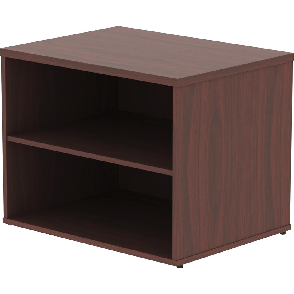 Lorell Relevance Series Storage Cabinet Credenza w/No Doors - 29.5" x 22"23.1" - 2 Shelve(s) - Finish: Mahogany, Laminate. Picture 4