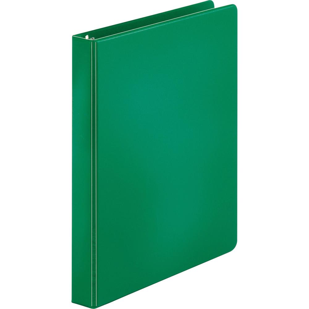 Business Source Basic Round Ring Binders - 1" Binder Capacity - Letter - 8 1/2" x 11" Sheet Size - 225 Sheet Capacity - 3 x Round Ring Fastener(s) - Inside Front & Back Pocket(s) - Chipboard, Polyprop. Picture 2