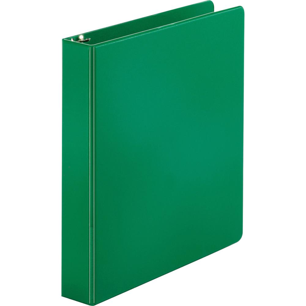 Business Source Basic Round Ring Binders - 1 1/2" Binder Capacity - Letter - 8 1/2" x 11" Sheet Size - 350 Sheet Capacity - 3 x Round Ring Fastener(s) - Inside Front & Back Pocket(s) - Chipboard, Poly. Picture 5
