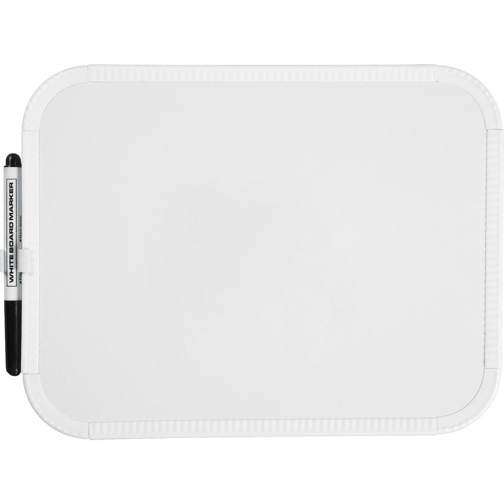 Lorell Personal Whiteboards - 11" (0.9 ft) Width x 8.5" (0.7 ft) Height - White Melamine Surface - White Plastic Frame - Rectangle - 6 / Bundle. Picture 7