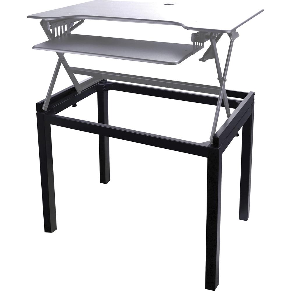 Lorell Adjustable Desk Riser Floor Stand - 29" Height x 36" Width x 22.8" Depth - Floor - Steel - Black. Picture 6