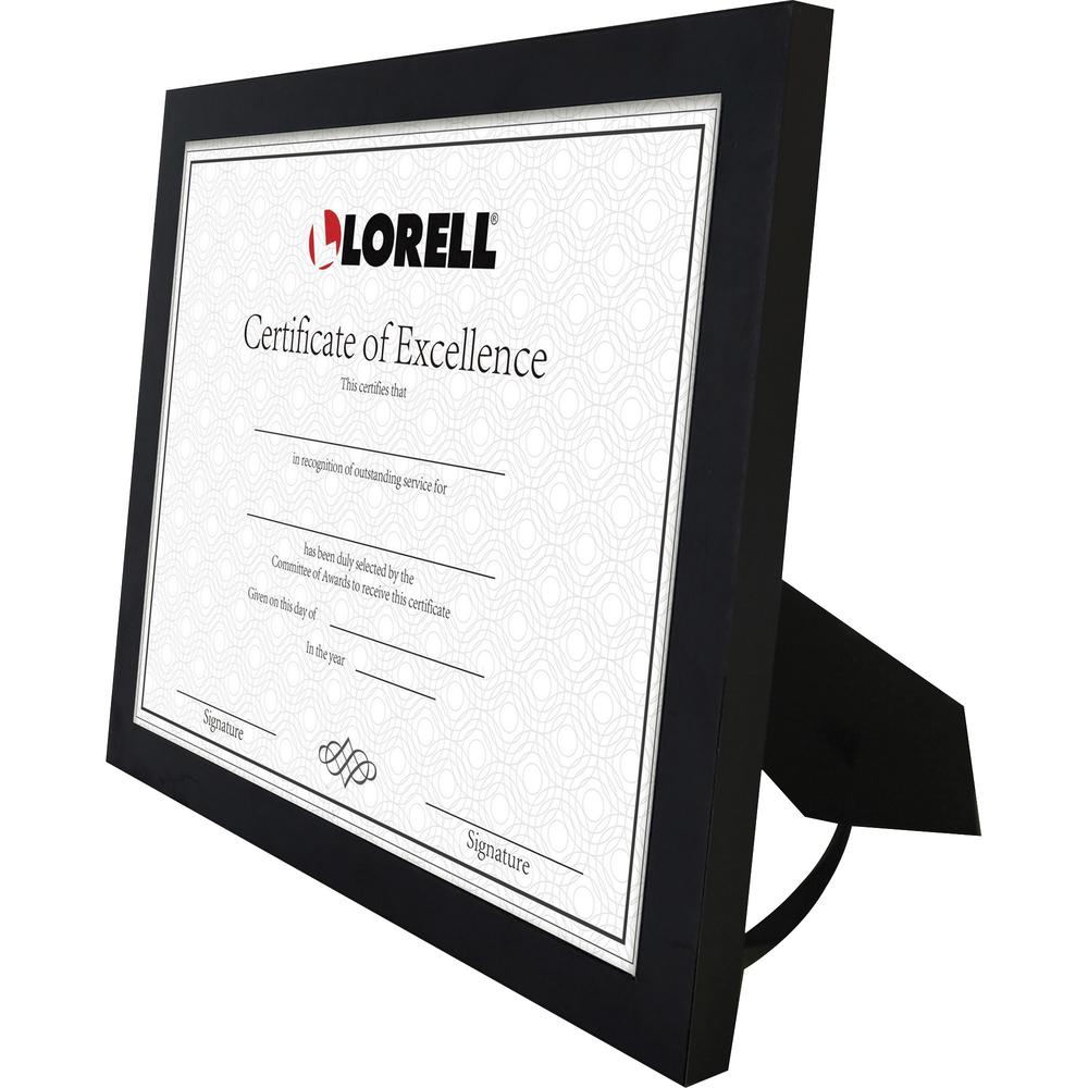 Lorell Certificate Frame - 8.50" x 11" Frame Size - Rectangle - Desktop - Horizontal, Vertical - 1 Each - Black. Picture 5