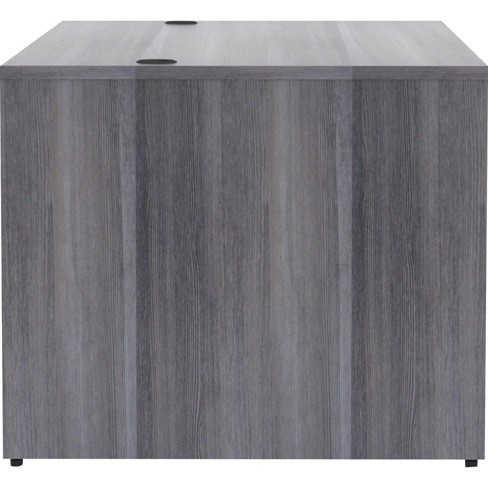 Lorell Weathered Charcoal Laminate Desking Desk Shell - 72" x 36" x 29.5" , 1" Top - Material: Polyvinyl Chloride (PVC) Edge - Finish: Laminate Top, Weathered Charcoal Top. Picture 12