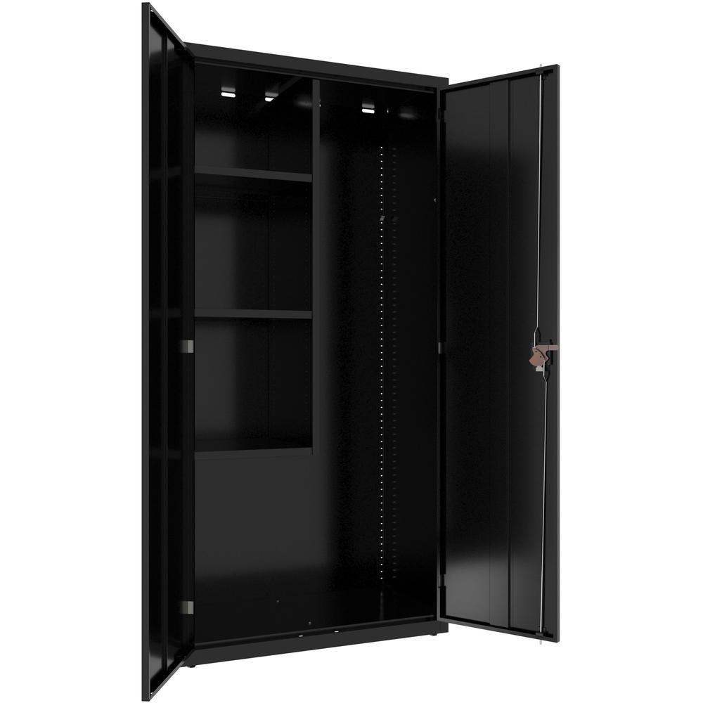 Lorell Fortress Series Janitorial Cabinet - 36" x 18" x 72" - 4 x Shelf(ves) - Hinged Door(s) - Locking System, Welded, Sturdy, Recessed Locking Handle, Durable, Removable Lock, Storage Space, Adjusta. Picture 5
