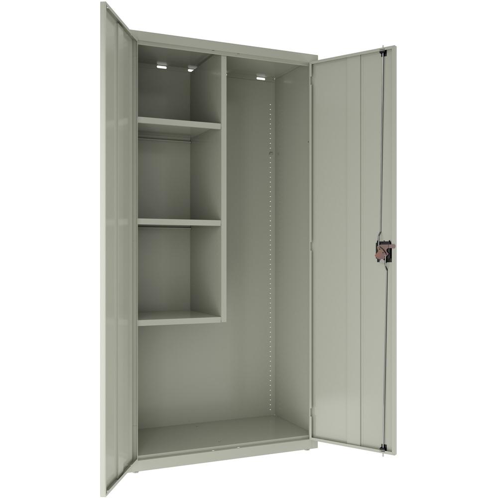 Lorell Fortress Series Janitorial Cabinet - 36" x 18" x 72" - 4 x Shelf(ves) - Hinged Door(s) - Locking System, Welded, Sturdy, Recessed Locking Handle, Durable, Removable Lock, Storage Space, Adjusta. Picture 5