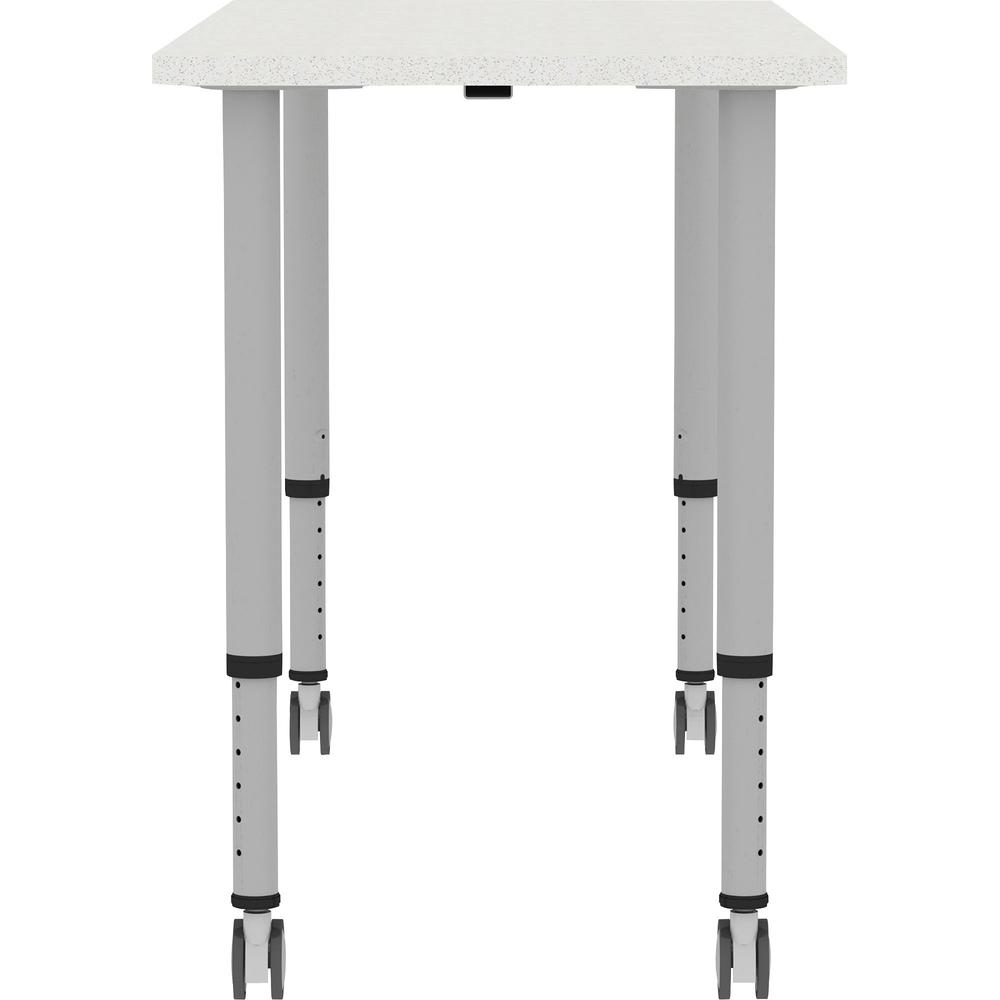 Lorell Attune Height-adjustable Multipurpose Rectangular Table - Rectangle Top - Adjustable Height - 26.62" to 33.62" Adjustment x 60" Table Top Width x 23.62" Table Top Depth - 33.62" Height - Assemb. Picture 9