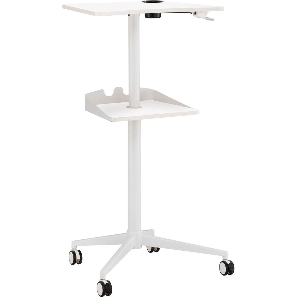 Safco Active Collection Vum Mobile Workstation - 25.3" x 19.8" x 47.8" - 2 Shelve(s) - Finish: White. Picture 3