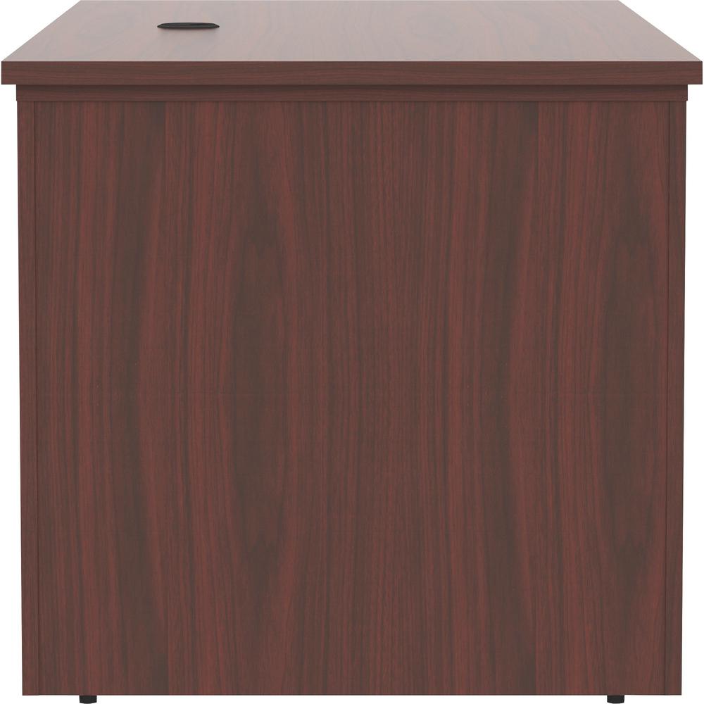 Lorell Essentials 60" Sit-to-Stand Desk Shell - 0.1" Top, 1" Edge, 60" x 29" x 49" - Material: Polyvinyl Chloride (PVC) Edge - Finish: Mahogany Laminate Top, Mahogany. Picture 4