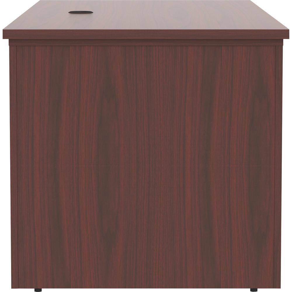 Lorell Essentials Series Sit-to-Stand Desk Shell - 0.1" Top, 1" Edge, 72" x 29"49" - Finish: Mahogany - Laminate Table Top. Picture 5