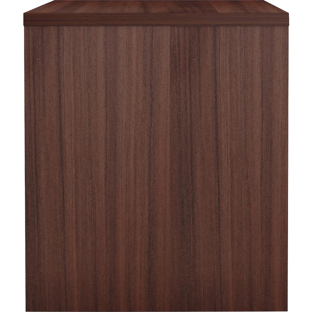 Lorell Essentials Series Wall-Mount Hutch - 36" x 15"17" , 1" Bottom Panel, 1" Side Panel, 0.6" Back Panel - Band Edge - Material: Laminate - Finish: Espresso Laminate. Picture 4