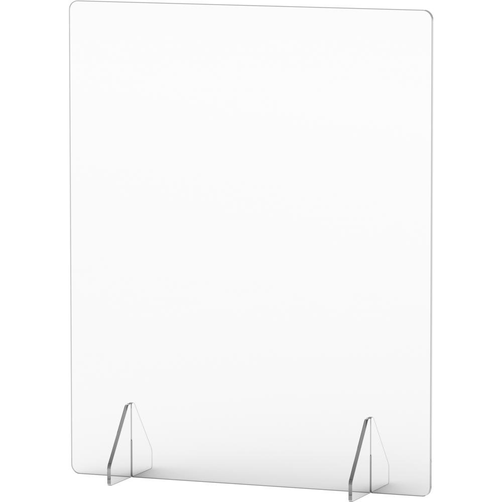 Lorell Social Distancing Barrier - 24" Width x 7" Depth x 30" Height - 1 Each - Clear - Acrylic. Picture 5
