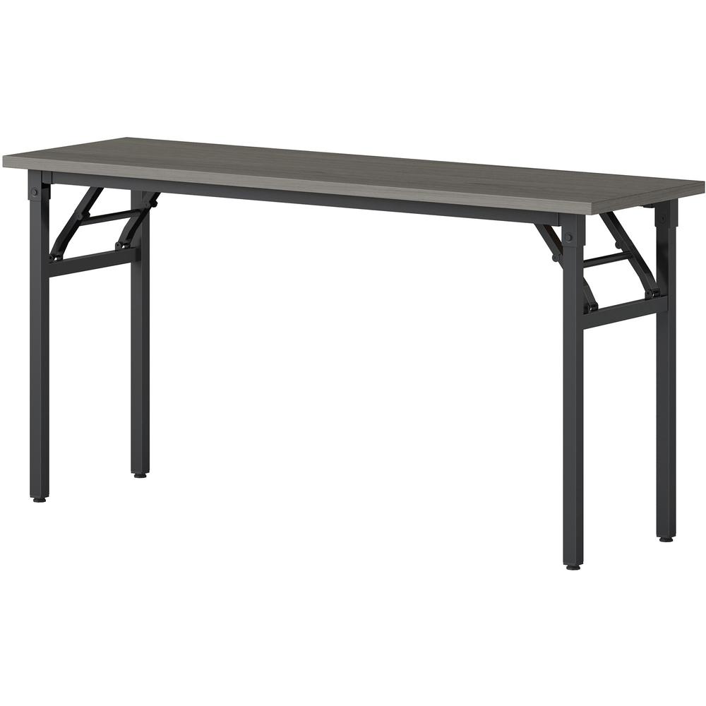 Lorell Folding Training Table - Melamine Top - 60" Table Top Width x 18" Table Top Depth x 1" Table Top Thickness - 30" HeightAssembly Required - Gray - Particleboard Top Material - 1 Each. Picture 12