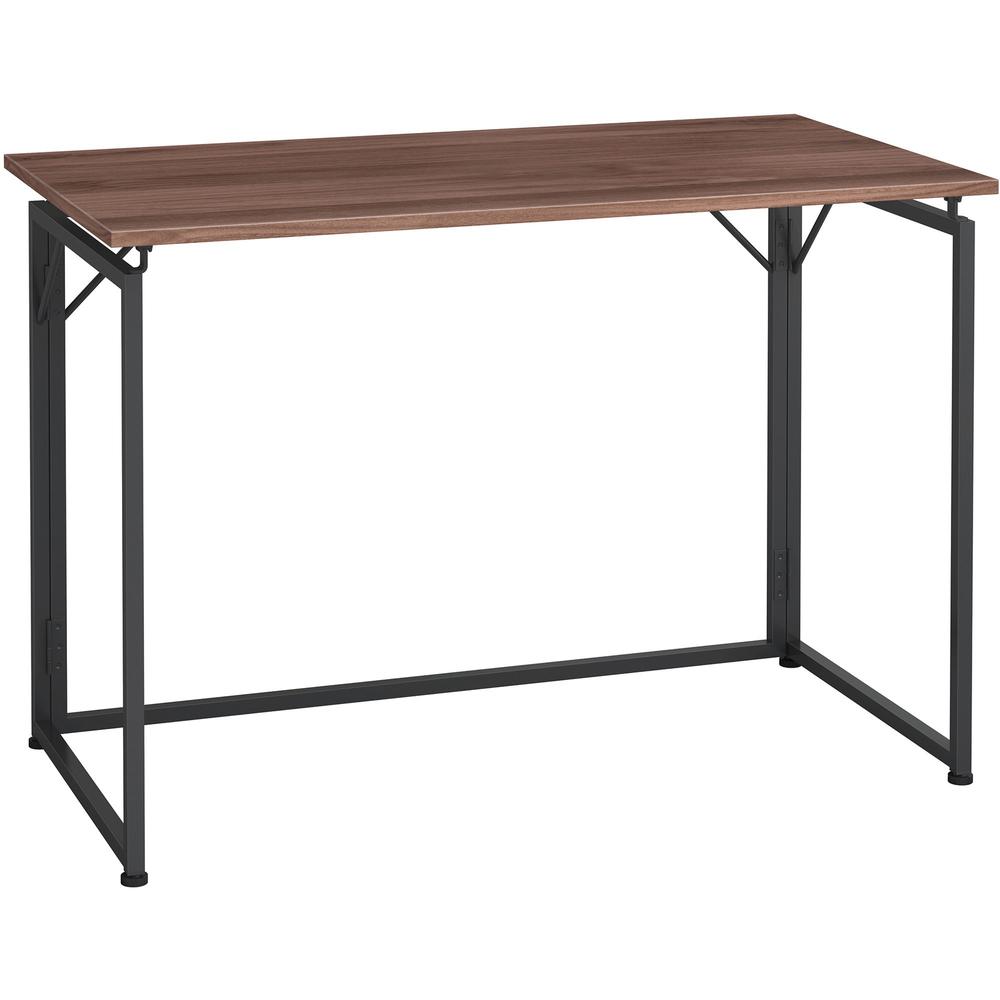 Lorell Folding Desk - For - Table TopWalnut Laminate Rectangle Top - Black Base x 43.30" Table Top Width x 23.62" Table Top Depth - 30" Height - Assembly Required - Brown - 1 Each. Picture 6